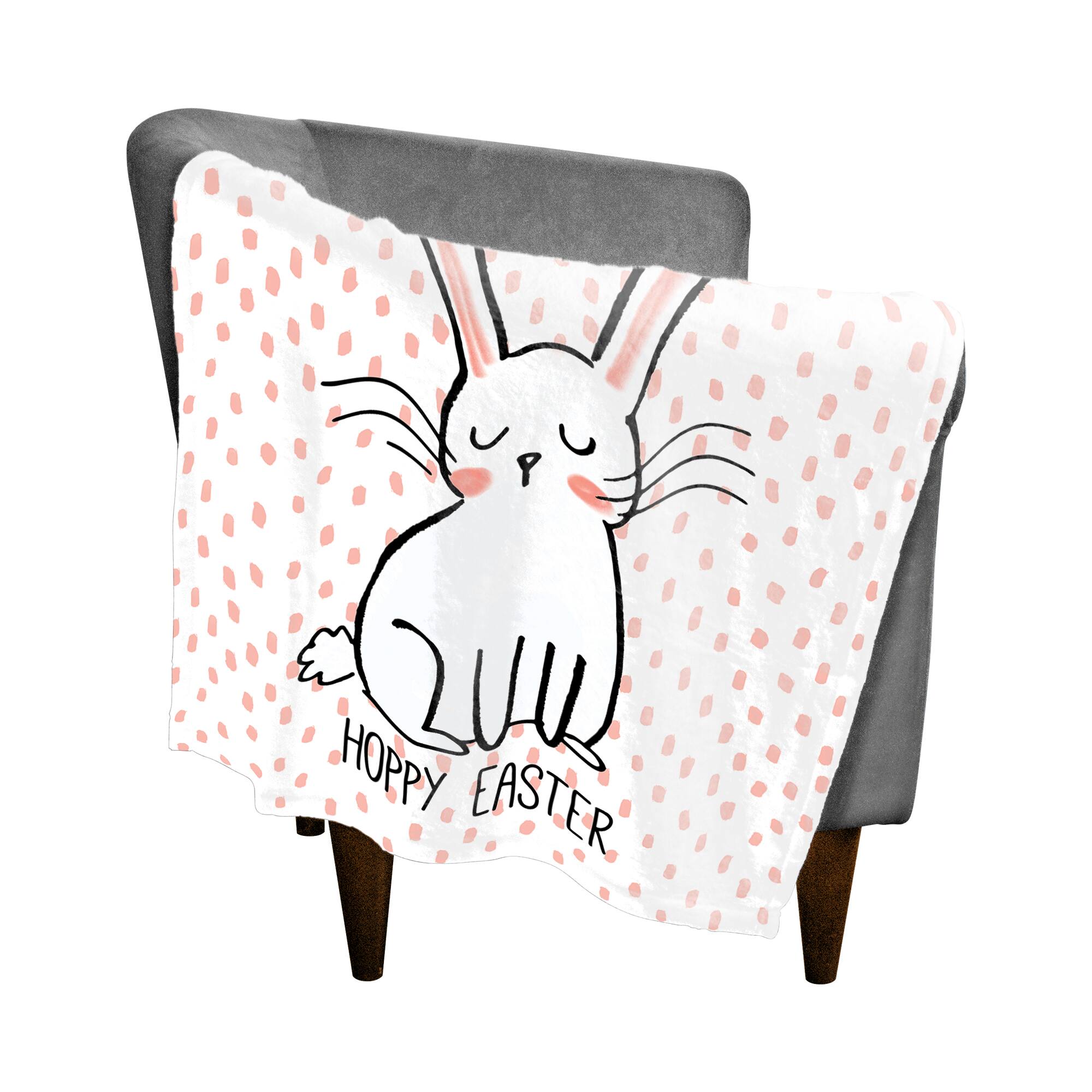 Hoppy Easter Bunny Throw Blanket